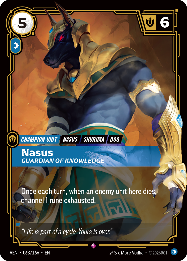 Nasus, Guardian of Knowledge — Riftbound TCG card