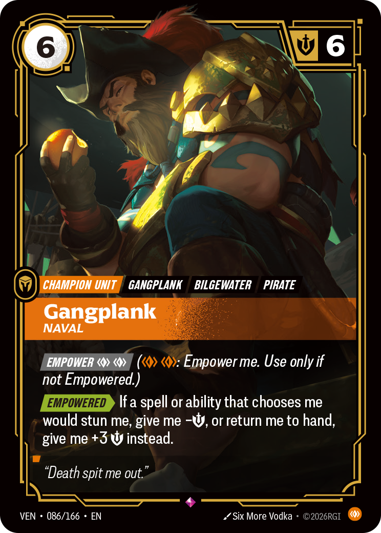 Gangplank, Naval — Riftbound TCG card