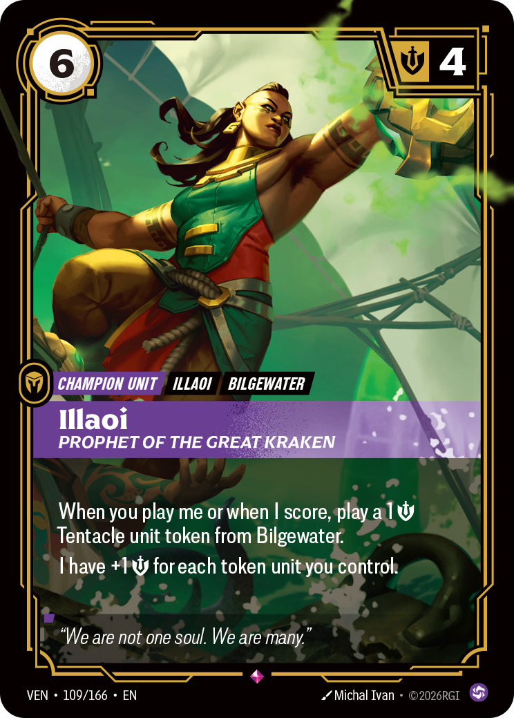 Illaoi, Prophet of the Great Kraken — Riftbound TCG card