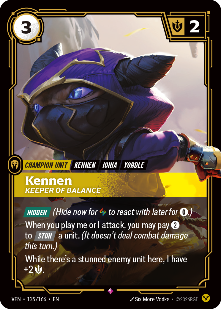 Kennen, Keeper of Balance — Riftbound TCG card