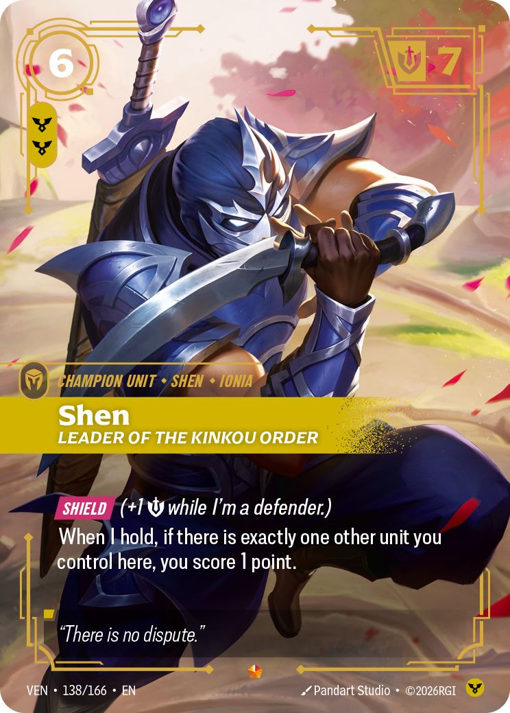 Shen, Leader of the Kinkou Order — Riftbound TCG card