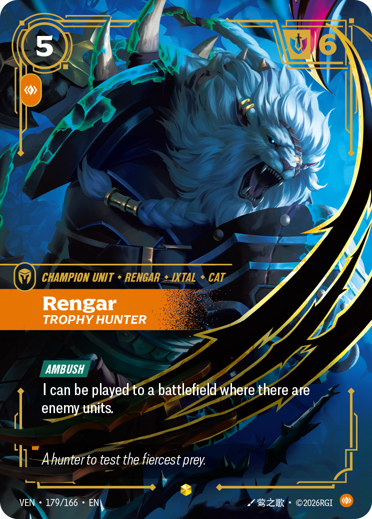 Rengar, Trophy Hunter — Riftbound TCG card