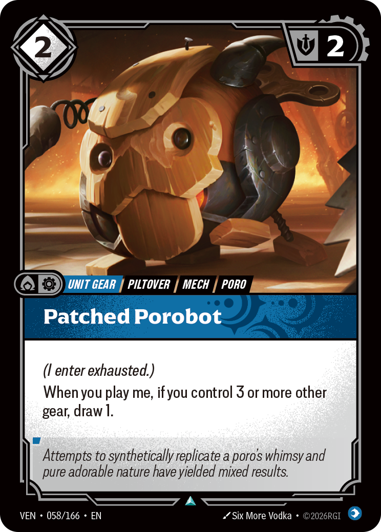 Patched Porobot — Riftbound TCG card