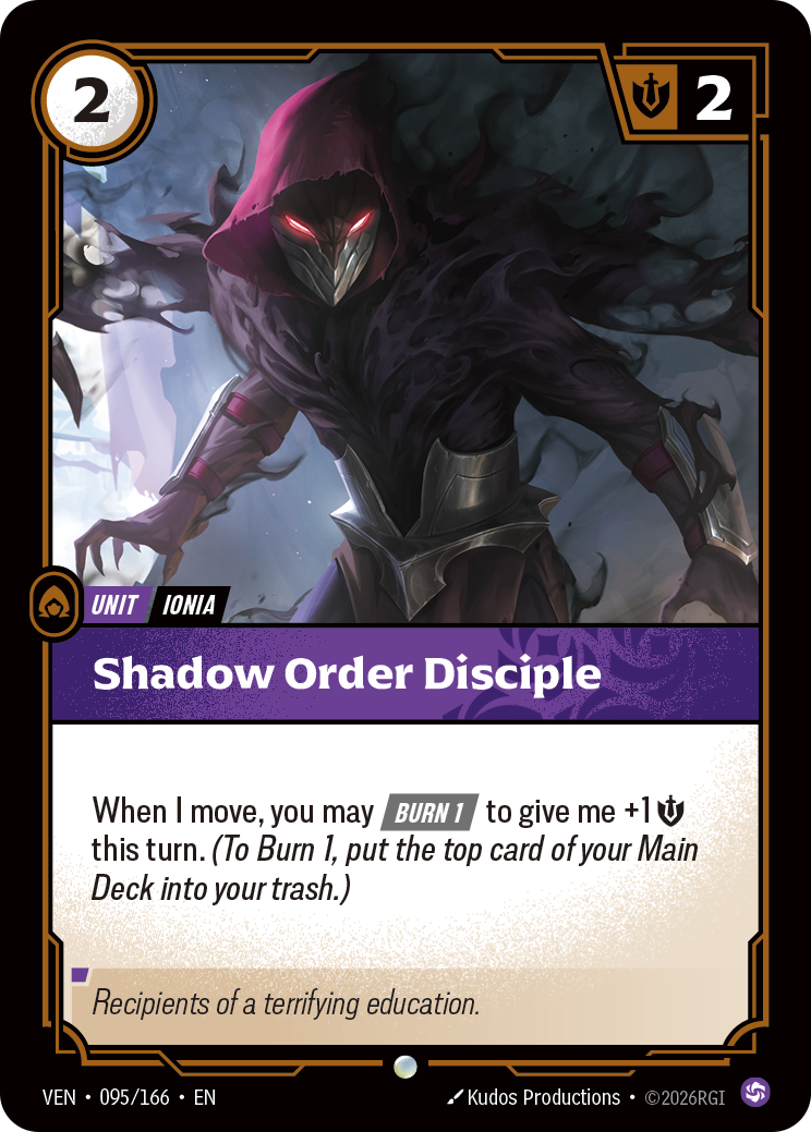 Shadow Order Disciple — Riftbound TCG card