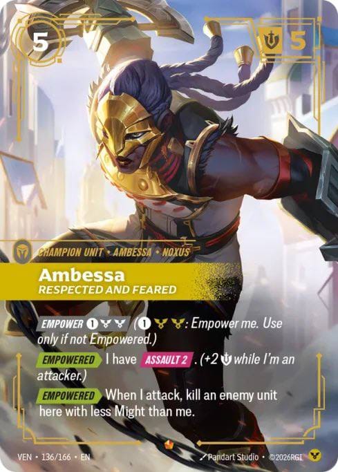 Ambessa, Respected and Feared — Riftbound TCG card