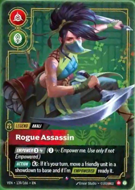 Akali, Rogue Assassin — Riftbound TCG card