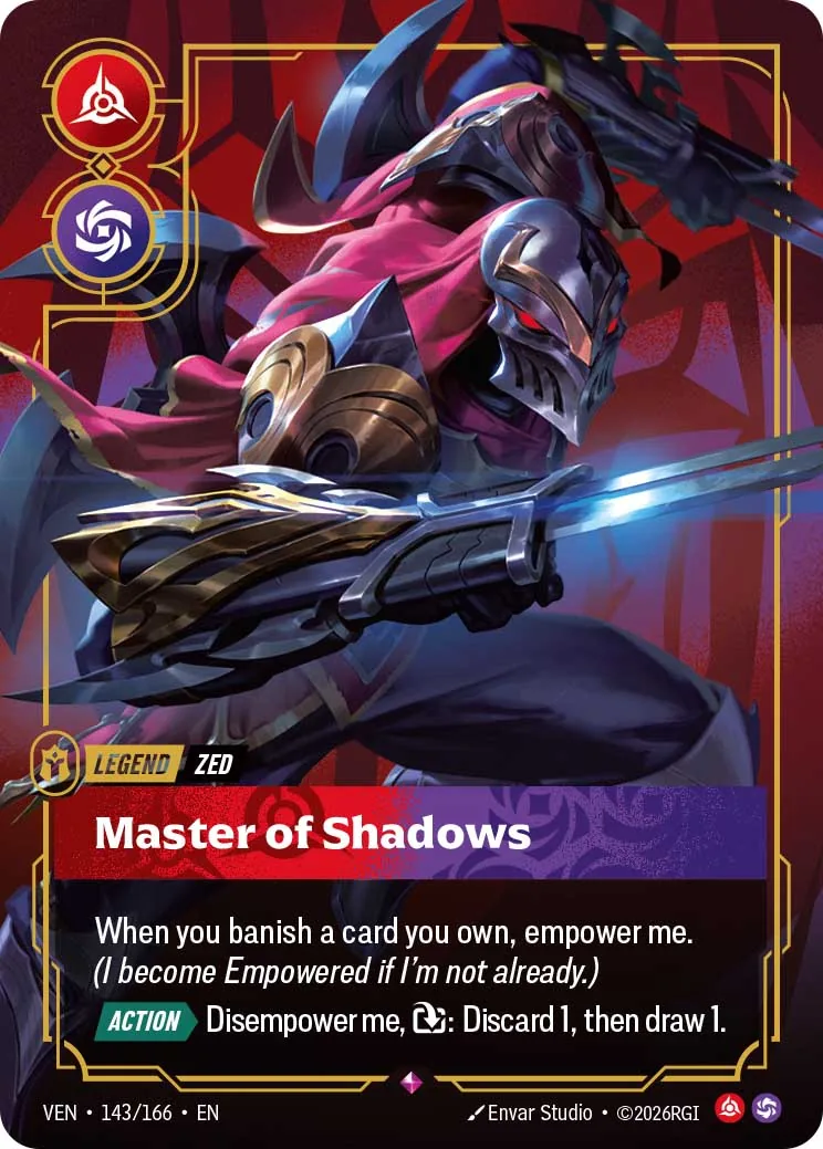 Zed, Master of Shadows — Riftbound TCG card