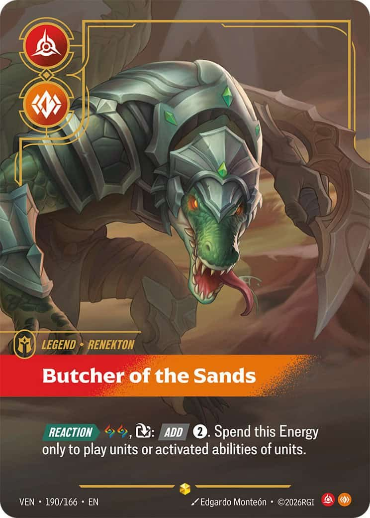 Renekton, Butcher of the Sands — Riftbound TCG card