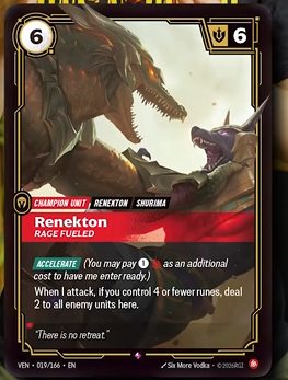 Renekton, Rage Fueled — Riftbound TCG card